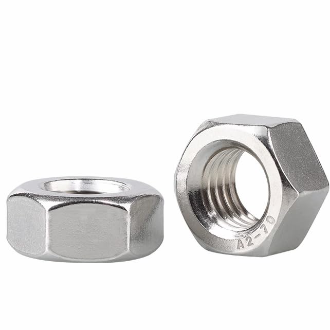 QWUEE 10Pcs M14 Hex Nut, 304 Stainless Steel, Hex Drive, Metric M14-2 Nuts Fasteners, Replacement Nut, Right Hand, M14-2mm Hexagonal Nut - Image 3