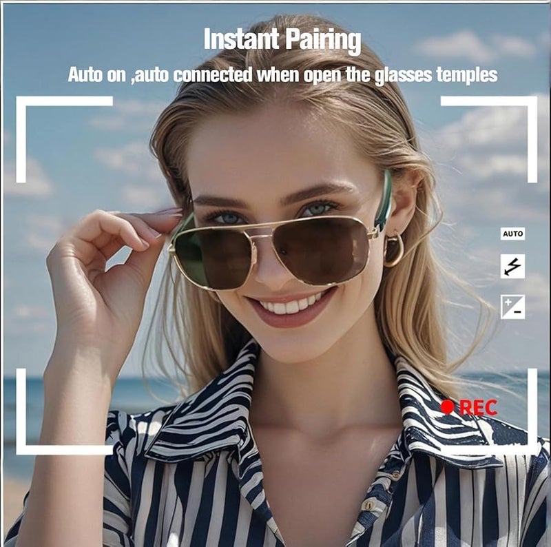 Smart Bluetooth Audio Sunglasses With Open Ear Speakers For Men And Women - Image 3