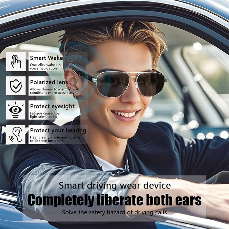 Smart Bluetooth Audio Sunglasses With Open Ear Speakers For Men And Women - Image 4