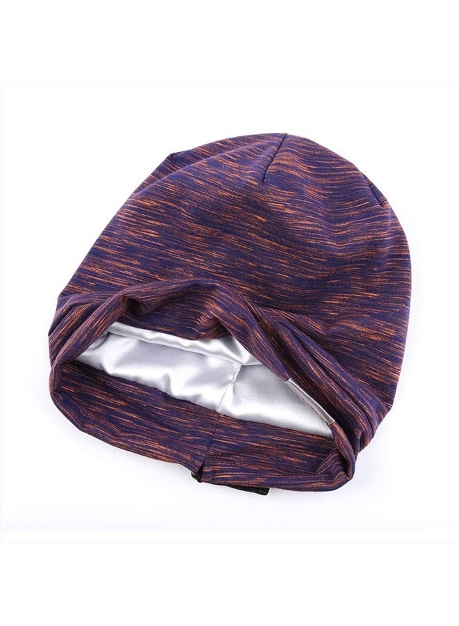 ELIHAIR Kids Beanie Sleep Hats Bonnet for Night Sleeping Cap Silky Lined Satin Bonnet with Adjustable Elastic Band for Teens Toddler Child Natural Curly Frizzy Hair Cover(Rose Violet) - Image 3