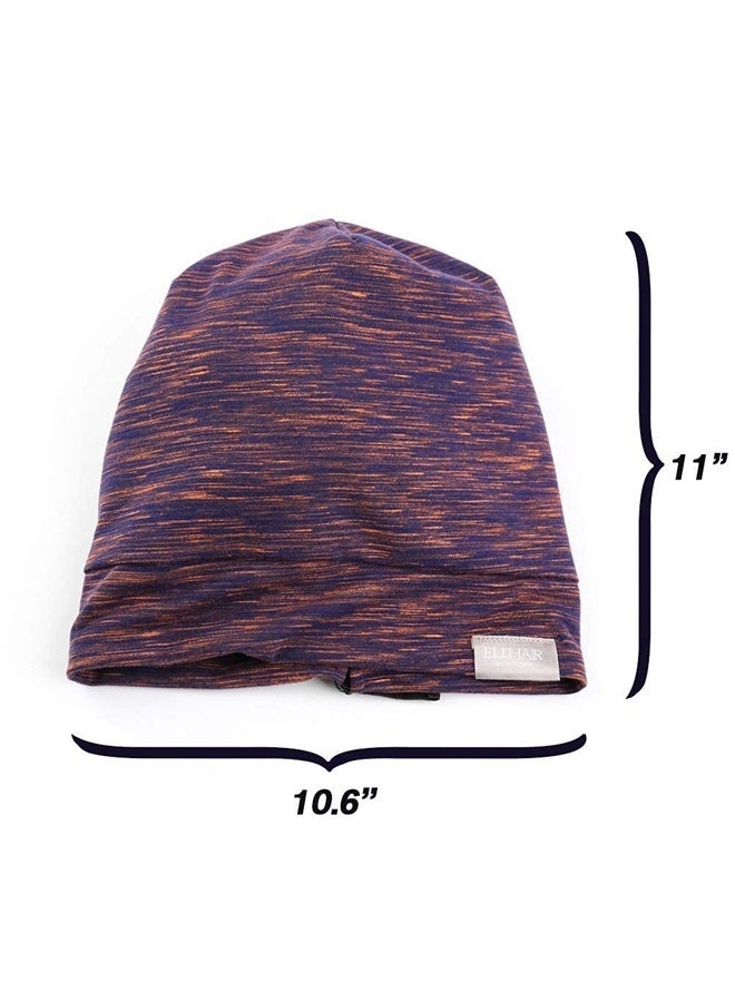 ELIHAIR Kids Beanie Sleep Hats Bonnet for Night Sleeping Cap Silky Lined Satin Bonnet with Adjustable Elastic Band for Teens Toddler Child Natural Curly Frizzy Hair Cover(Rose Violet) - Image 2