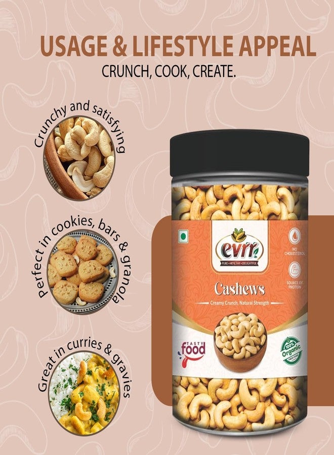 EVRR Cashews W320 Grade – Combo 250 * 2 Pack, Whole Nuts – Raw, Unsalted, Unroasted, Non-GMO, Vegan, Keto-Friendly – Fresh Crunchy Texture for Snacking, Cooking, Baking, Energy Boost - Image 2