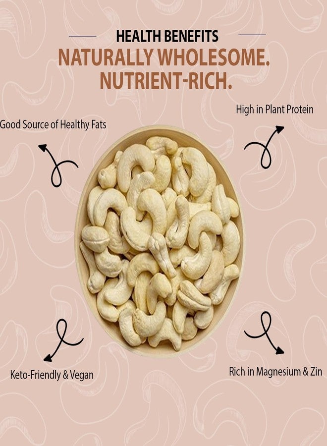 EVRR Cashews W320 Grade – Combo 250 * 2 Pack, Whole Nuts – Raw, Unsalted, Unroasted, Non-GMO, Vegan, Keto-Friendly – Fresh Crunchy Texture for Snacking, Cooking, Baking, Energy Boost - Image 3