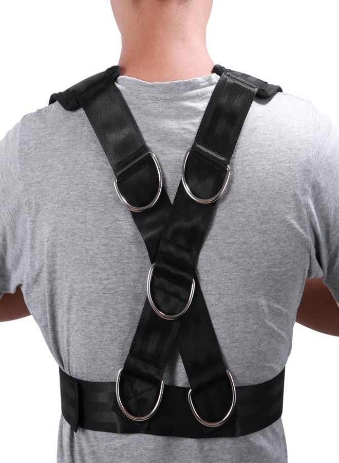BESPORTBLE Adjustable Sled Harness - with Resistance Band for Strength and Fitness Training Padded Shoulder Straps and Waist Belt for Workout Sled Pulling Durable Neoprene and Polyester Vest - Image 5