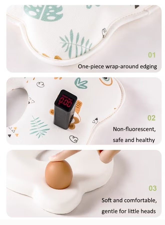Baby neck support pillow Baby's head shaping pillow Memory foam pillow core Prevention and correction of eccentricity Baby pillows Suitable for newborns - Image 5