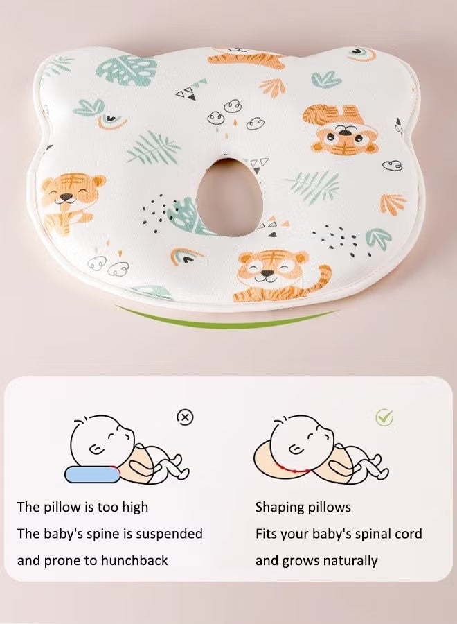 Baby neck support pillow Baby's head shaping pillow Memory foam pillow core Prevention and correction of eccentricity Baby pillows Suitable for newborns - Image 3