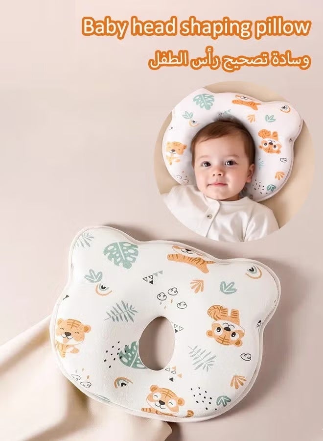 Baby neck support pillow Baby's head shaping pillow Memory foam pillow core Prevention and correction of eccentricity Baby pillows Suitable for newborns - Image 1