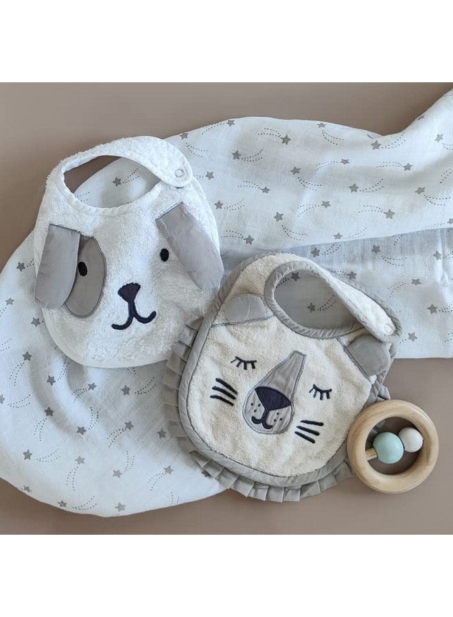 Masilo 100% Soft Towelling Cotton Burping Cloth & Bib For Newborn Baby-Absorbent & Soft Bib For Babies, (1 X Burp Cloth) - Lion - Image 2