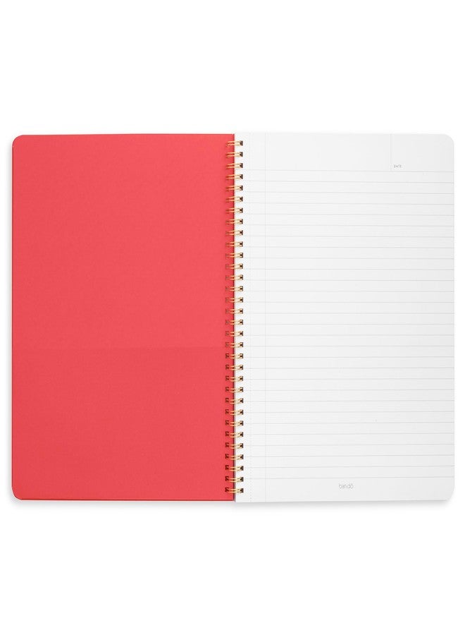 ban.do Floral Rough Draft Large Spiral Notebook, 11" x 9" with Pockets and 160 College Ruled Pages, Flowers and Fruit - Image 4