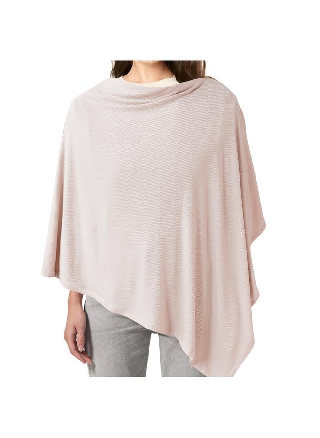 Konssy Knit Nursing Cover For Breastfeeding, 360 Full Privacy Breathable Breastfeeding Cover, Multi-Use Carseat Canopy (Blush Beige)  - Image 1