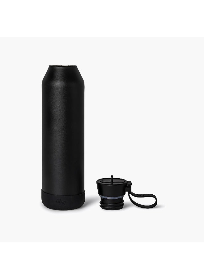 Citron Water Bottle-750Ml-Cylinder (304 Stainless Steel) Black \ 7X26.7 - Image 4