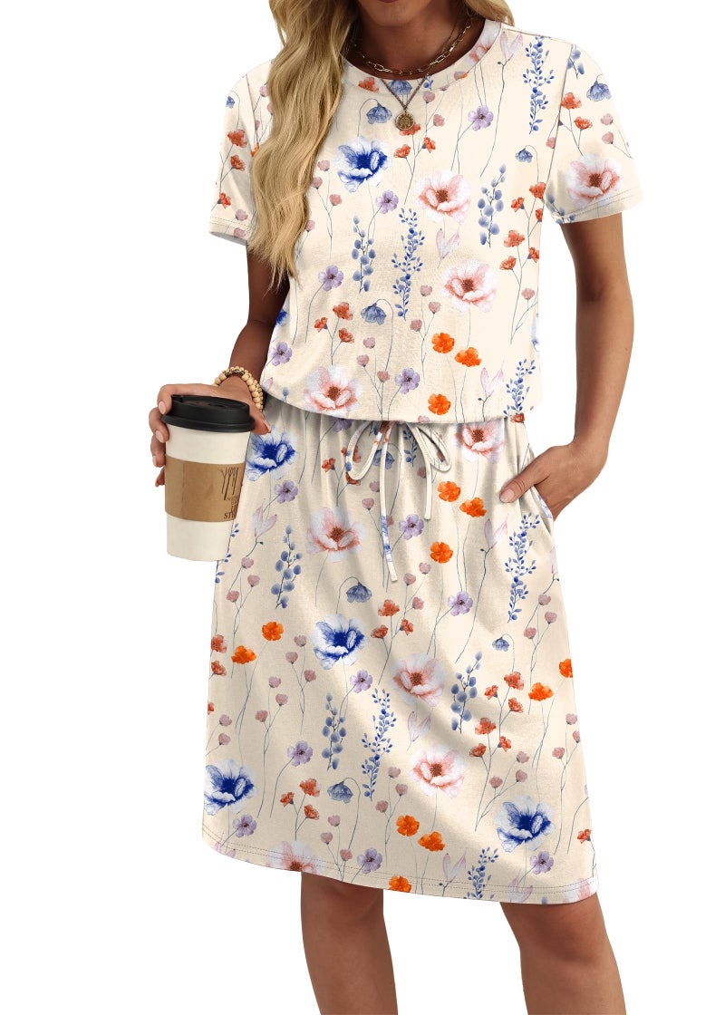 OFEEFAN Hawaiian Dresses for Women Spring Fashion Beach Vacation Clothes Boho Graduation Wedding Guest Cocktail Cruise Travel Date Outfits S - Image 2