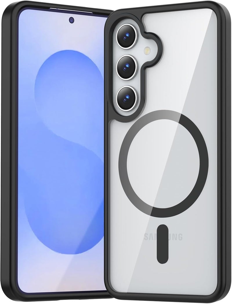 ShieldTech Back Cover Case for Samsung Galaxy S23Plus 5G | Anti Yellow | Mag-Safe | Transparent & Black Mobile Phone Case Cover for Samsung Galaxy S 23 Plus / S23Plus 5G | TPU Transparent & Black - Image 1