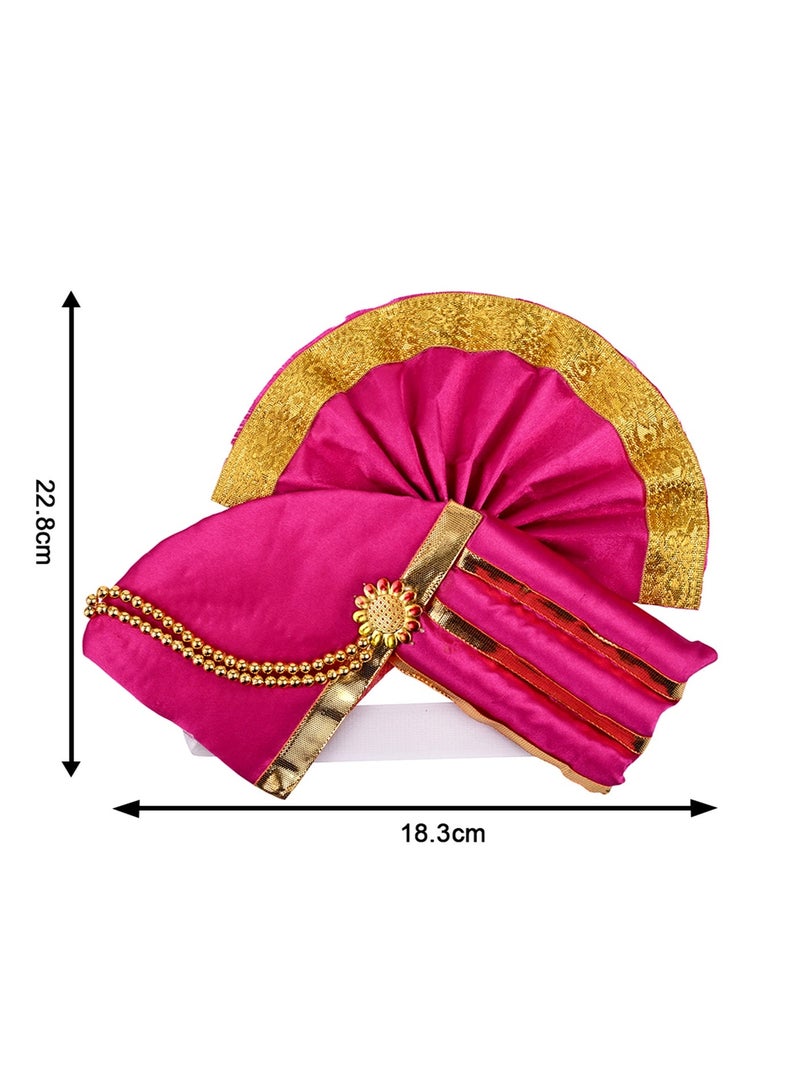 Madhoor Laddu Gopal Deity Idol Mukut Pink Gold-Tone for Deity Dressing, Pooja & Festivals, 6 Inches, 1 Piece - Image 4