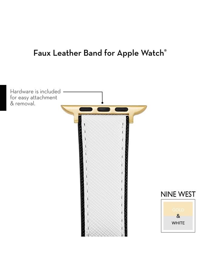 NINE WEST حزام موضة قابل للتعديل لساعات آبل، آمن، بديل لحزام ساعة آبل، يناسب معظم المعاصم
