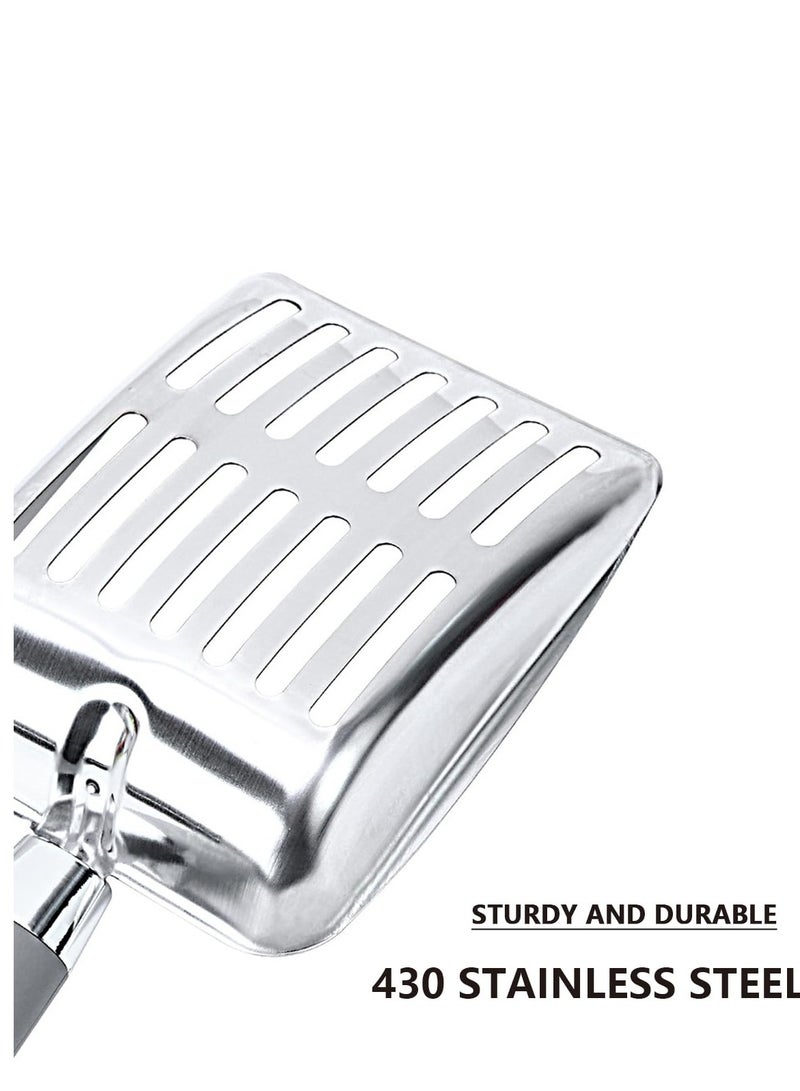 Excefore Stainless Steel Cat Litter Scoop, Durable and Heavy Duty Kitty Litter Scoop, Comfy Sifting, Lifter, for Kitty Litter Box  - Image 2
