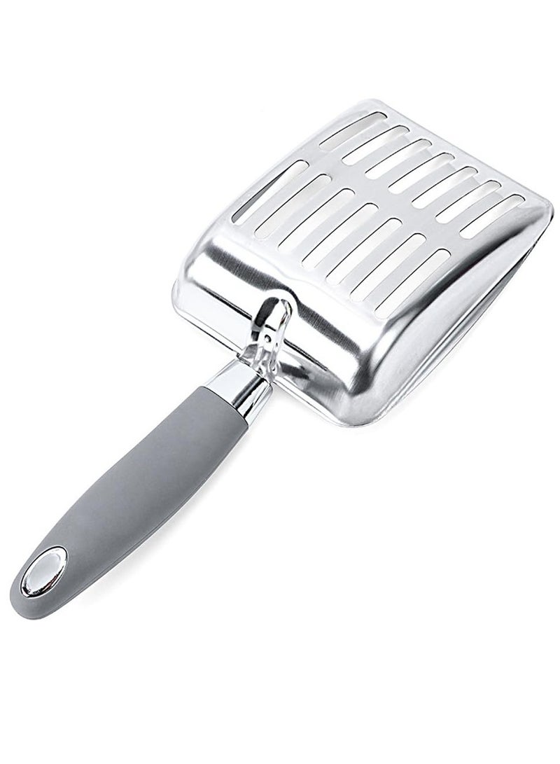 Excefore Stainless Steel Cat Litter Scoop, Durable and Heavy Duty Kitty Litter Scoop, Comfy Sifting, Lifter, for Kitty Litter Box  - Image 5