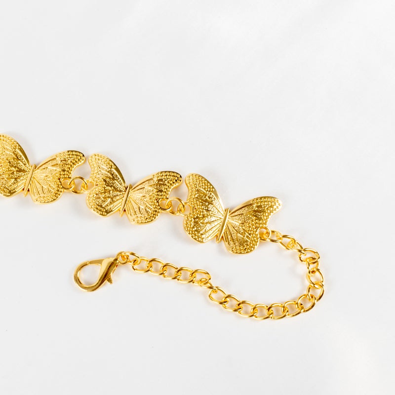 ذا بلاك بيرل اكسسوريز حزام معدن حريمي ذهبي - Image 3