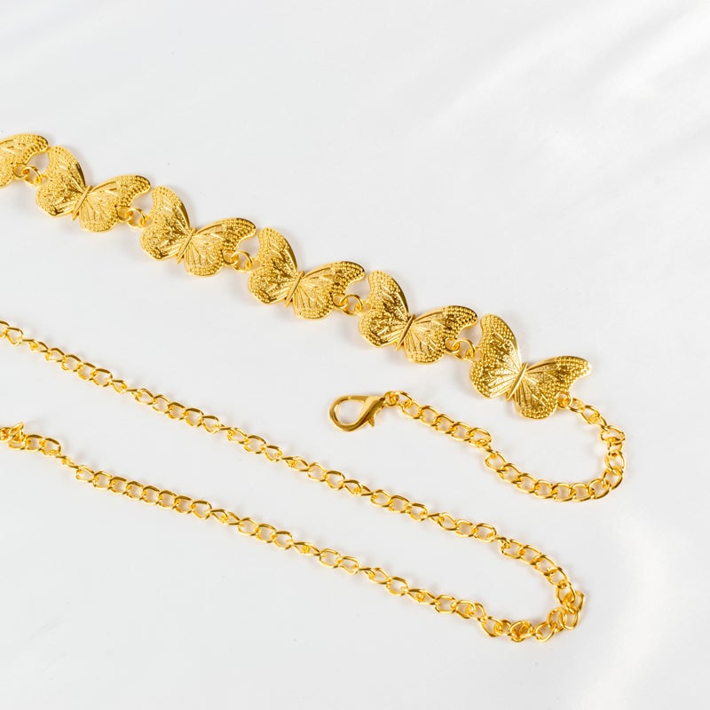 ذا بلاك بيرل اكسسوريز حزام معدن حريمي ذهبي - Image 2