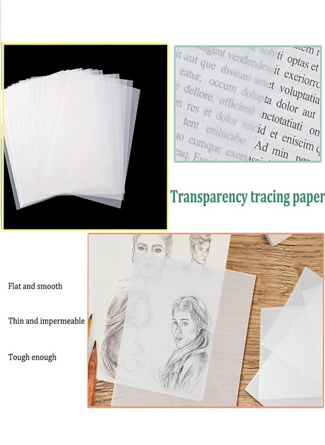 null - Tracing Paper, 250 Sheets A4 Translucent Tracing Paper Clear Paper Trace Paper Calligraphy Transfer Paper Clear Tracing Sheets for Design Sketching Drawing Calligraphy Graphic Scrapbooking - Image 1