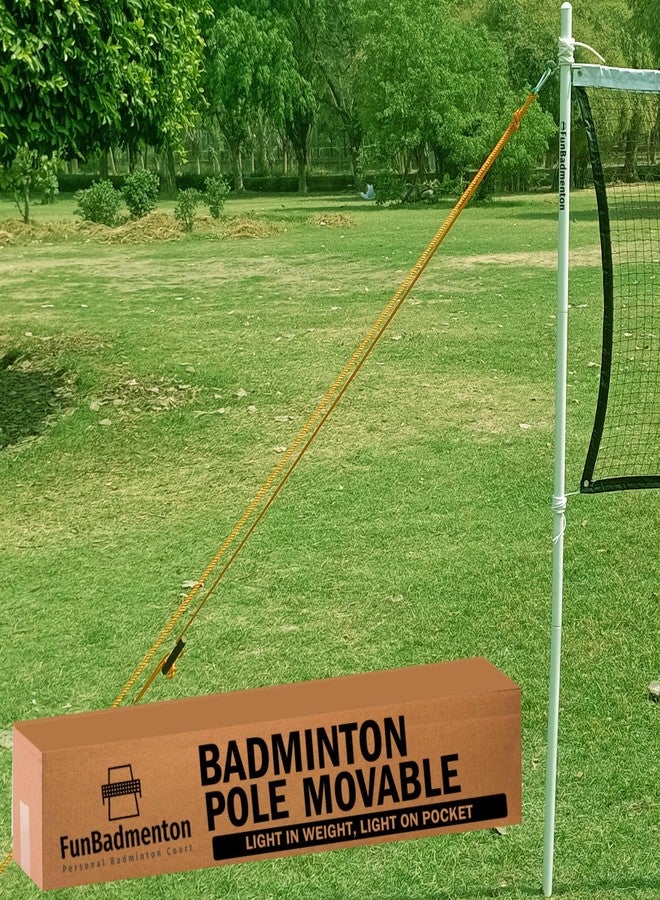 FunBadmenton Badminton Pole Moveable for Family, School, Club, Academy, Competition & Tournament, Easy Setup with Carry Bag, Outdoor - Image 1
