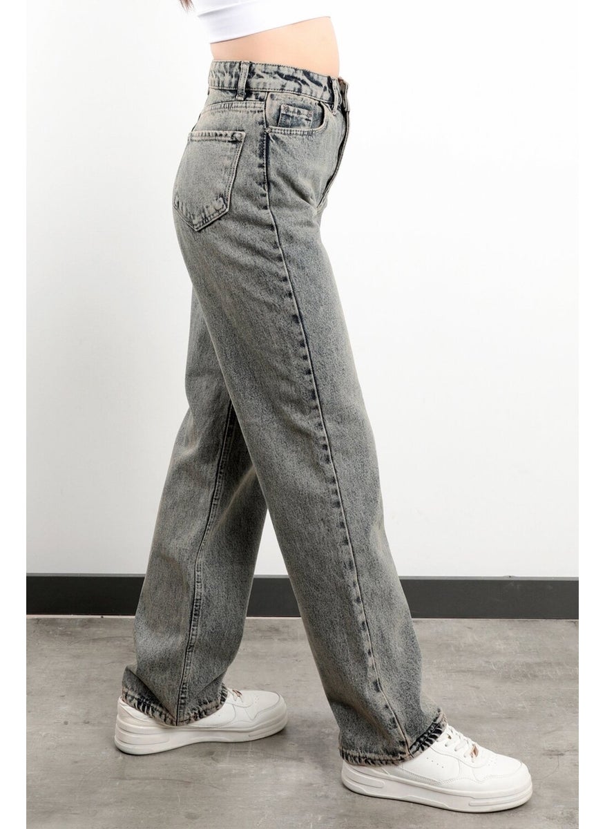 Giysa John Borners Women's Jean Straight Leg 100% Cotton Tint Gray Straight Leg High Waist Jeans - JB591-2516  - Image 3