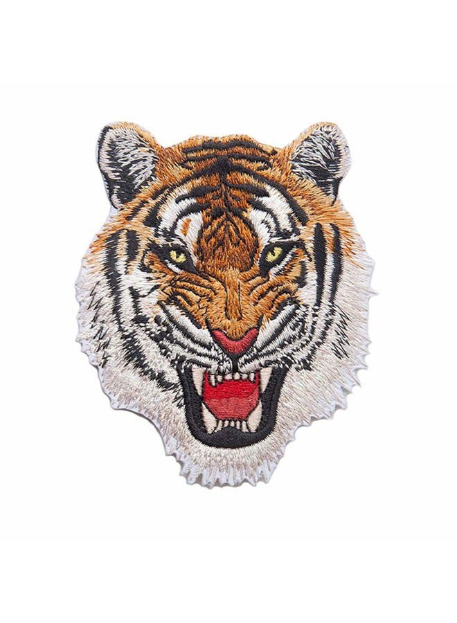 ZOOPOLR 2 pack delicate embroidered patches, cool tiger embroidery patches, iron on patches, sew on applique patch, custom backpack patches for men, boys, kids, ! (l) - Image 1