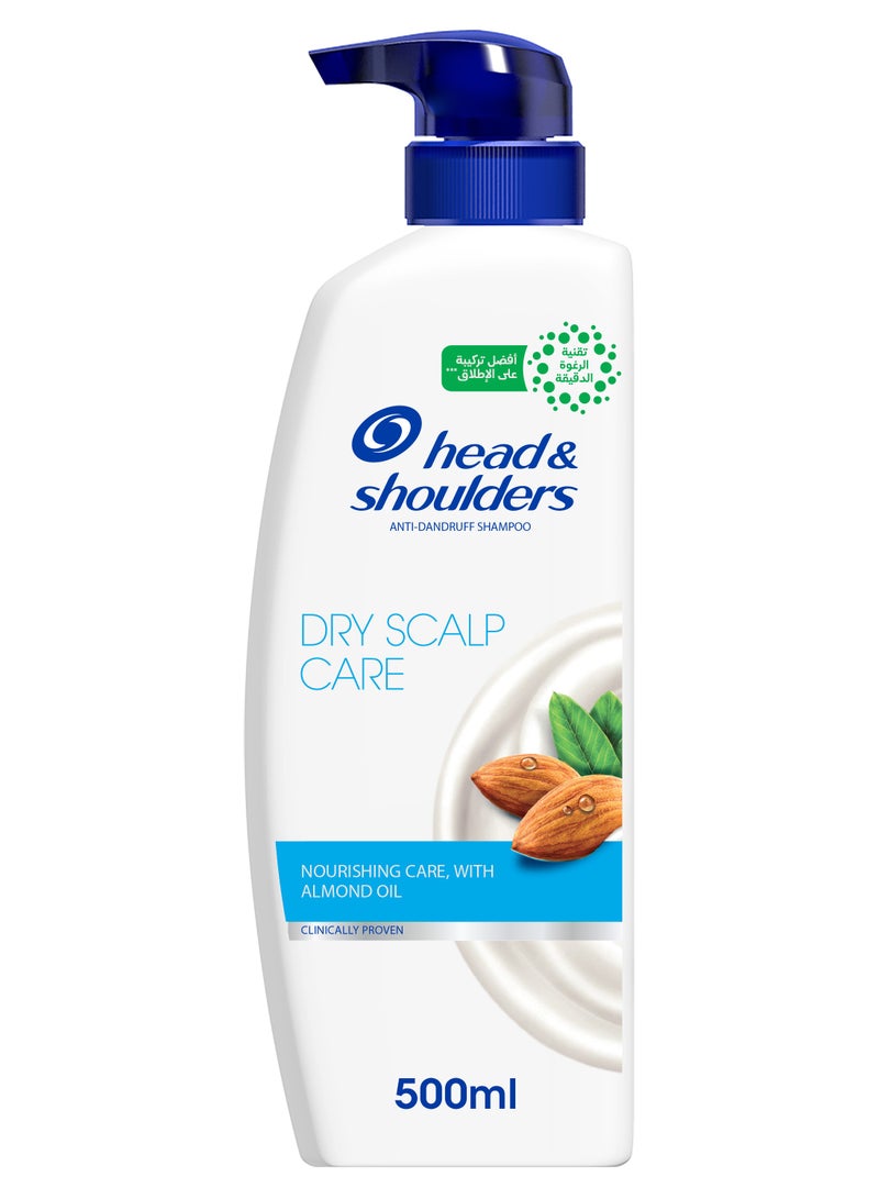 Head & Shoulders Dry Scalp Care Anti Dandruff Shampoo, Nourishing Care With Almond Oil 500ml - Image 1