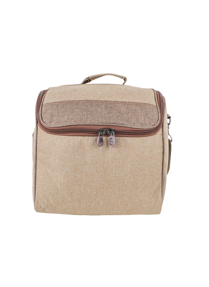 ALGHAFA - ALGhafa,Almudam thermos bag, for trips, camping, wooden color, 35*24*33 cm - Image 1