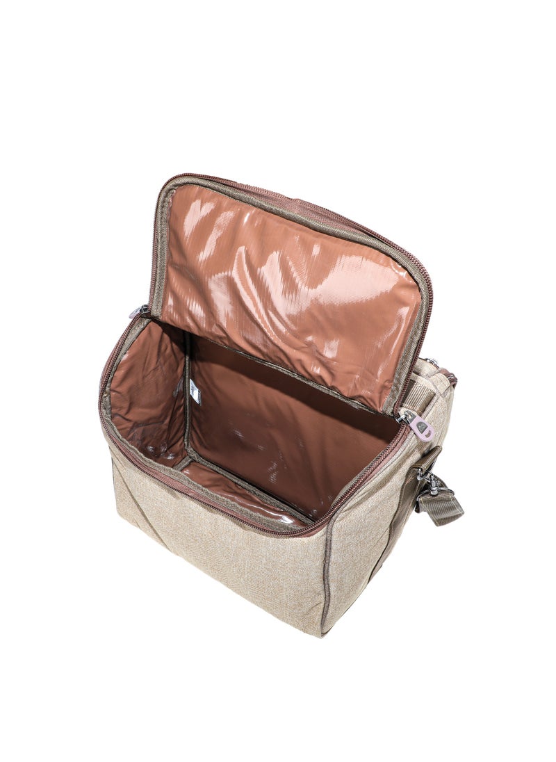 ALGHAFA - ALGhafa,Almudam thermos bag, for trips, camping, wooden color, 35*24*33 cm - Image 1