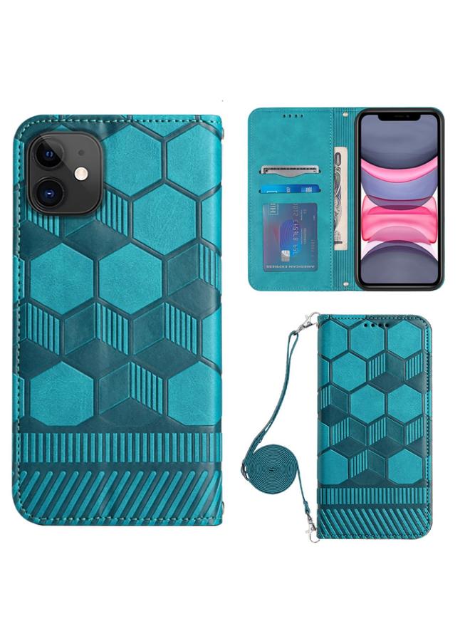 Zaboon Case For iPhone 11 Crossbody Football Texture Magnetic PU Phone Case - Image 1