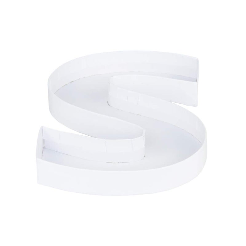 WENPACK 8" Small Fillable Cardboard Letter Shaped Paper Mache Cutouts Candy Tray Food Container(S) - Image 1