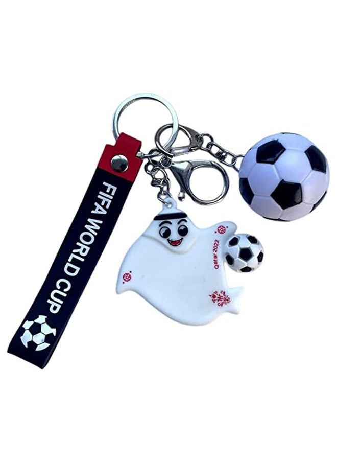 ISank 2022  Qatar World Cup Mascot La’eeb Series of Toys Keychain  - Image 1