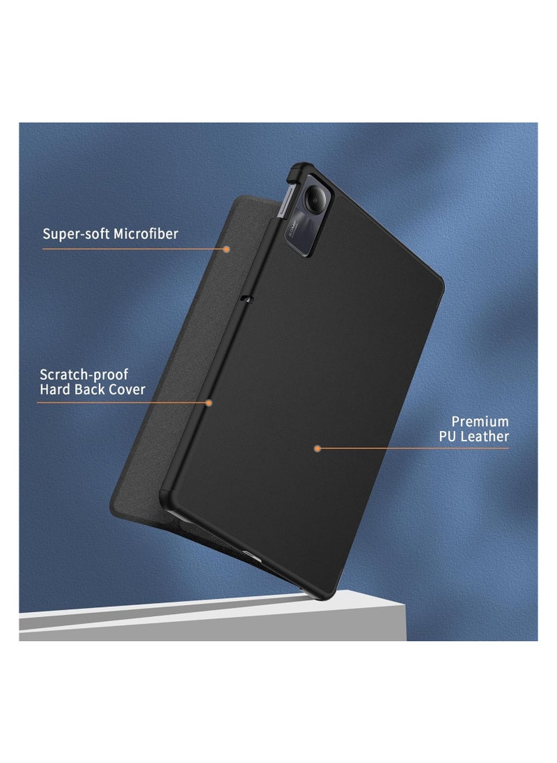 EVO Case Compatible with Redmi Pad SE 11 Inch 2023, Protective Case with Car Sleep/Wake Stand, Protective Case, Black  - Image 4