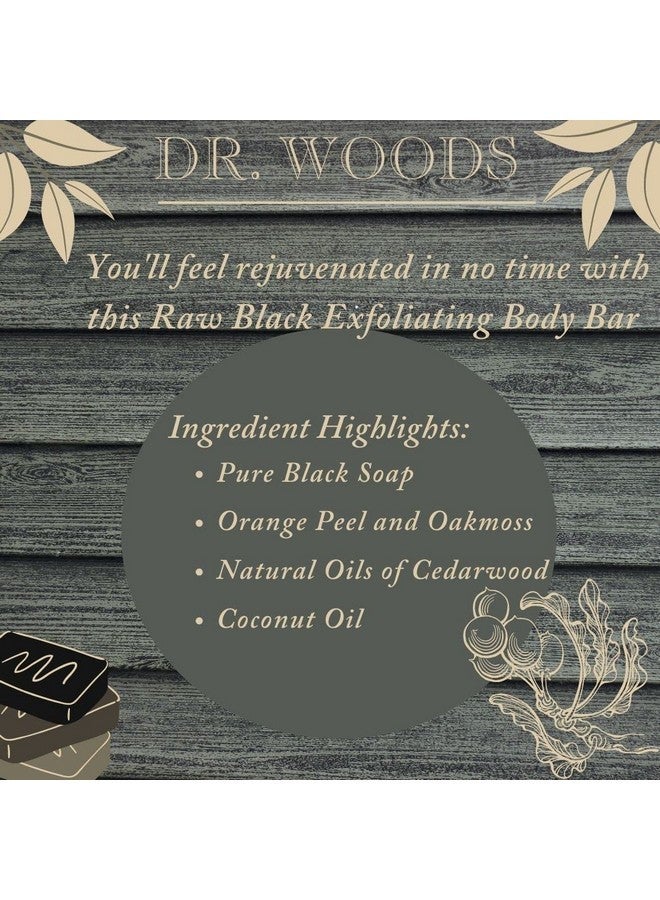 د.وودز صابونة دكتور وودز الخام السوداء لتقشير الجسم بزبدة الشيا العضوية، 5.25 أونصة (عبوة من 3 قطع) - Image 5