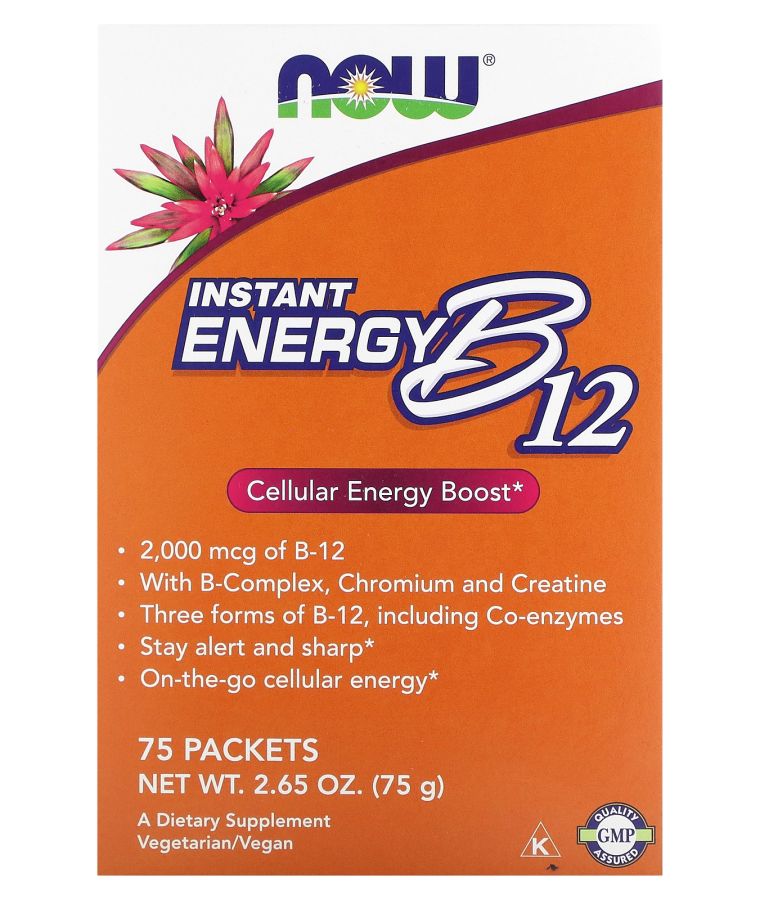 now Instant Energy B12 2000 mcg 75 Packets 0.035 oz (1 g) Each