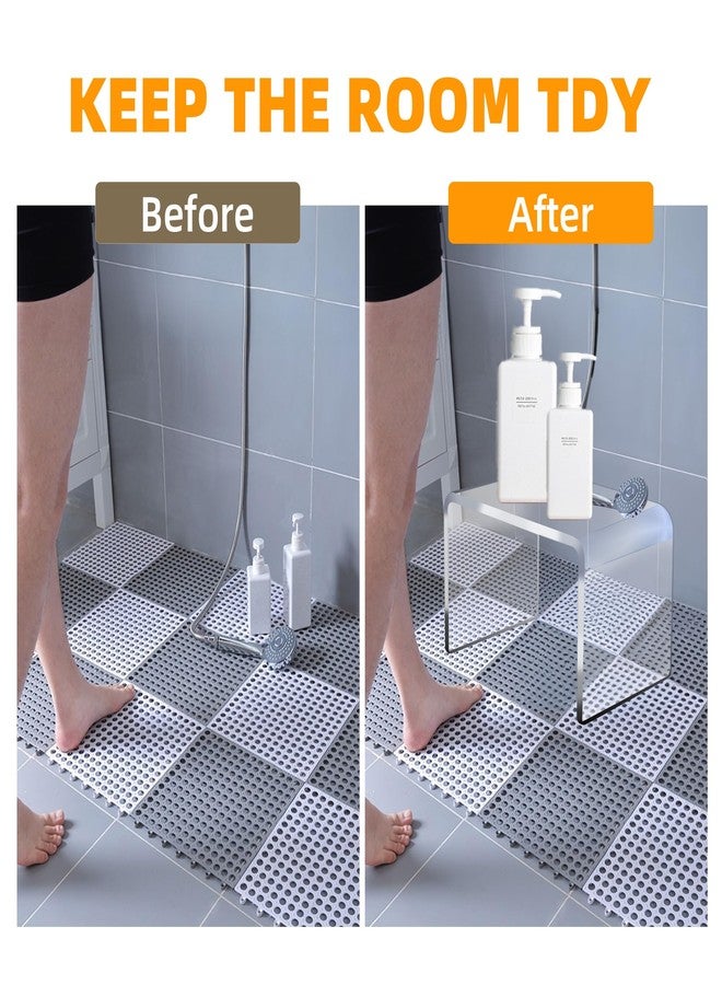 Jusalpha Heavy Duty Acrylic Shower Stool, Clear Acrylic Stands for Display 2/5" Thickness Stand 200 lbs Capacity, Display Riser, Footstool, Shower Stool for Shaving Legs,Riser019 (10 Inch) - Image 5