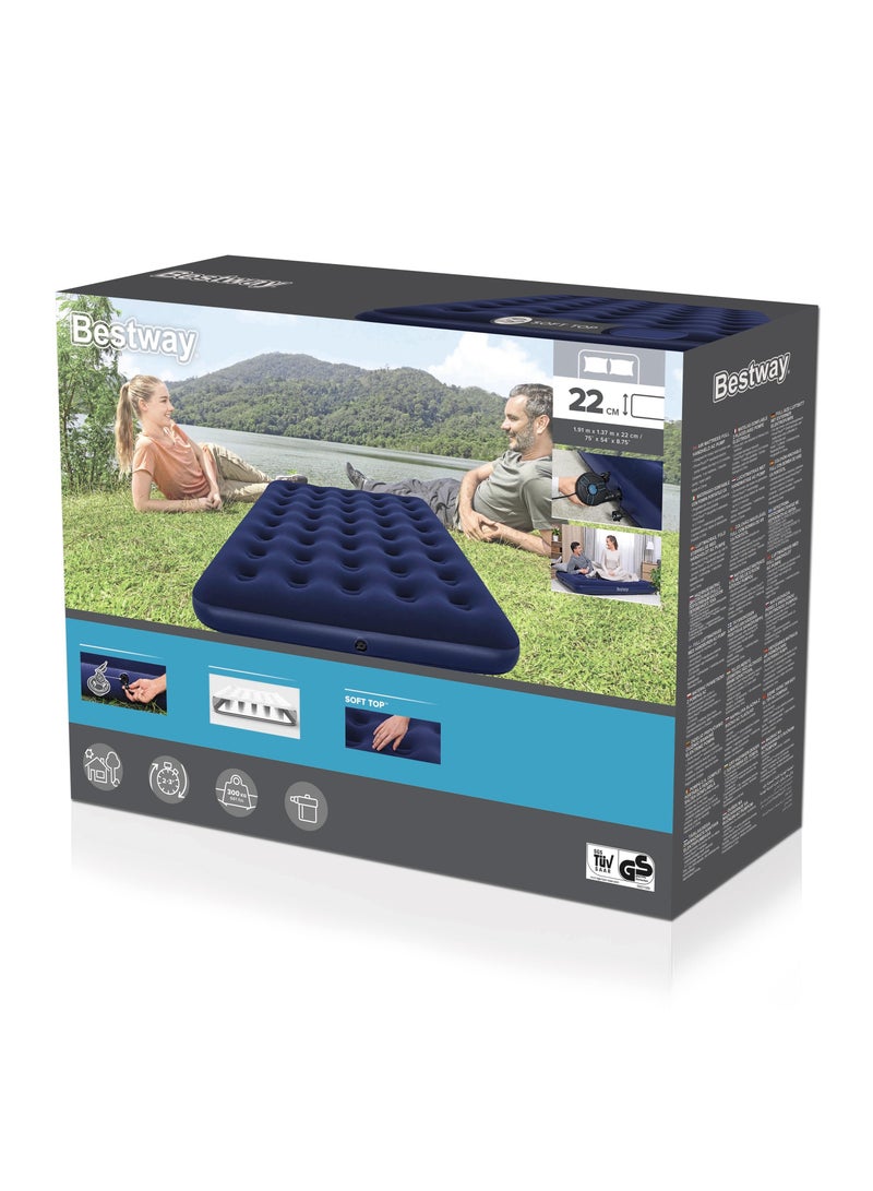 Bestway® Air Mattress Full with Handheld Electric Pump 1.91 m x 1.37 m x 22 cm - Image 3