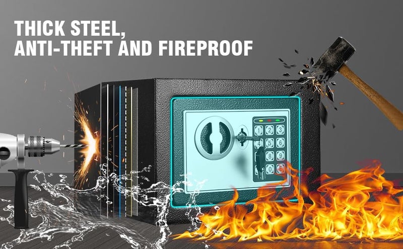 Dotpot Digital Electronic Safe Locker Box for Home and Office for Jewellery Multicolor - Image 3