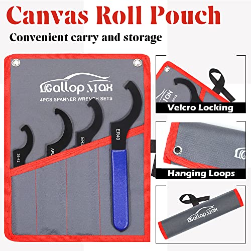 GallopMax 4Pcs Universal Coilover Spanner Wrench Set, Shock Wrench Adjustable Spanners for Most Car and Motorcycle Coil Over Shock Adjustments - Image 3