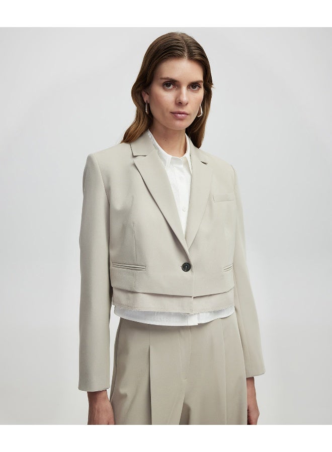 Ipekyol Mixed Media Blazer - Image 1