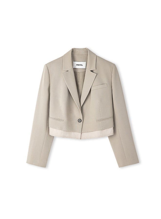 Ipekyol Mixed Media Blazer - Image 2