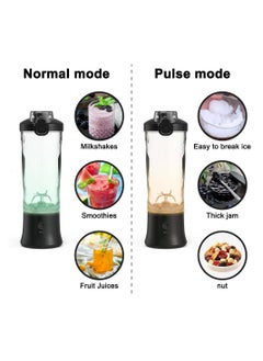 Admos USB Rechargeable Car Portable Blender for Shakes and Smoothies with 600ml Stainless Steel 6 Blades  - Image 2