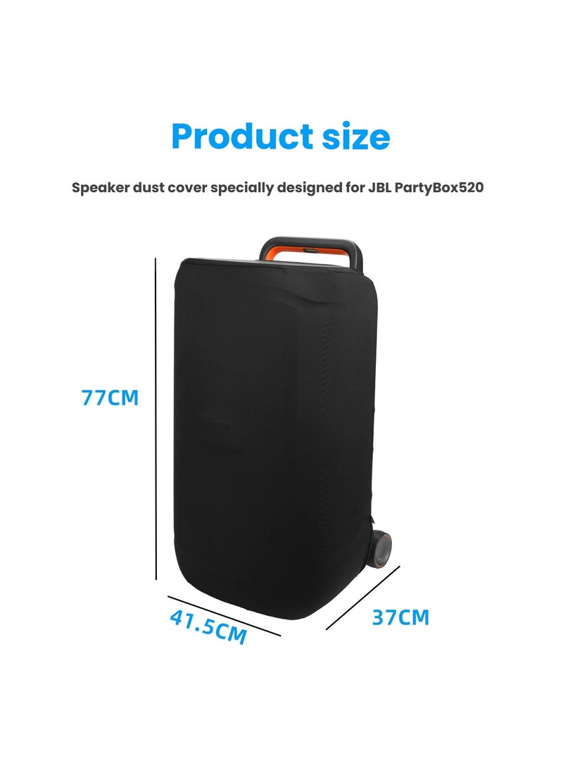 غطاء مضاد للغبار لسماعة JBL PartyBox 520، غطاء لين قابل للتمدد من قماش اللايكرا، مقاوم للخدوش والبقع، حماية مخصصة بشكل مثالي - Image 2