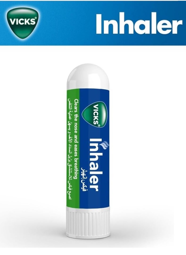 Vicks Camphor With Menthol Inhaler Stick Clears Nose And Eases Breathing Also Helps Relieves The Symptoms Of Blocked Nostrils 1 ML  - Image 1