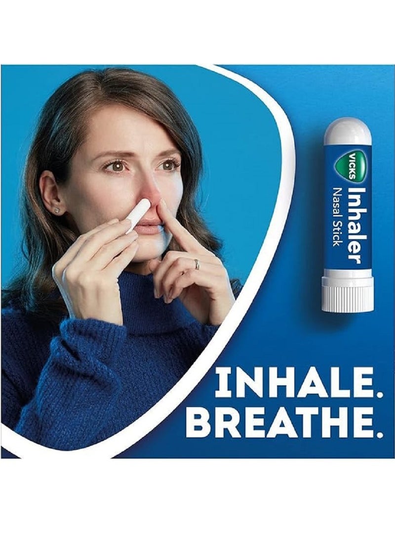 Vicks Camphor With Menthol Inhaler Stick Clears Nose And Eases Breathing Also Helps Relieves The Symptoms Of Blocked Nostrils 1 ML  - Image 2