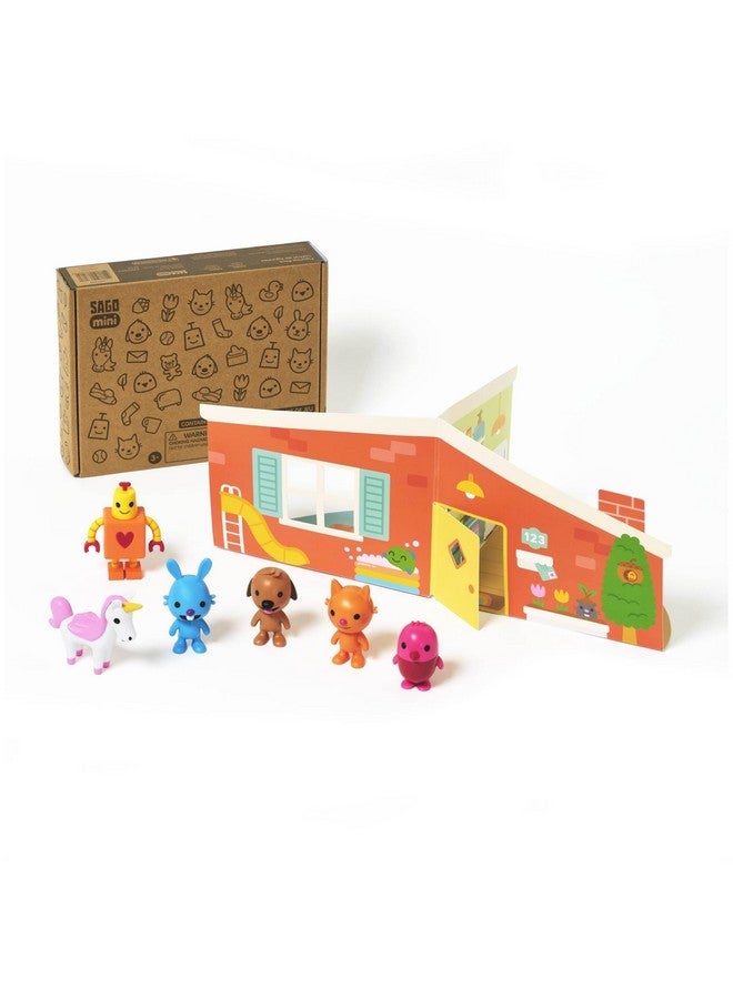 Sago Mini, Figurine Pack with 6 Toy Figures and Folding Playhouse, Kids Toys for Boys & Girls Ages 3 and up - Image 1