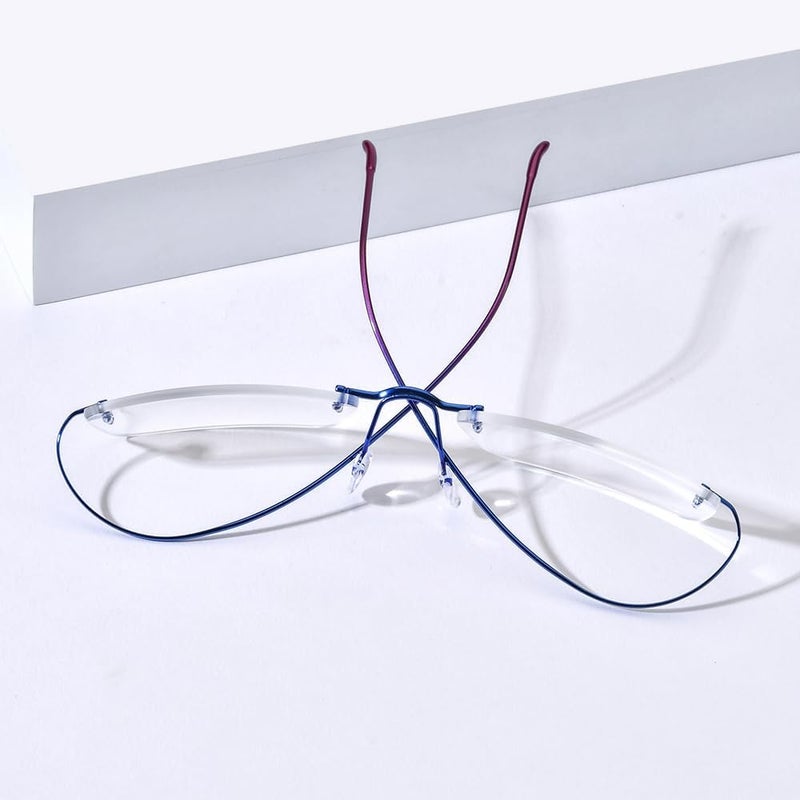 FONEX Titanium Glasses Frame,Rimless Frameless Optical Eyewear Eyeglasses for Men and Women F85634 - Image 4