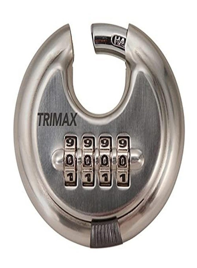 Trimax TRPC170 Stainless Steel 70Mm Round Combination Padlock W/ 10Mm Shackle