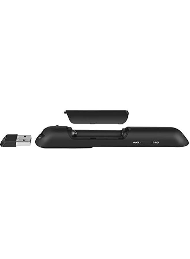 Wireless Presenter, Hyperlink Volume Control Presentation Clicker RF 2.4GHz USB PowerPoint Clicker Presentation Remote Control Pointer Slide Advancer (Black) - Image 2